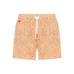 Kiton Men Swimsuit In Technical Fabric With All-Over Floral Pattern
